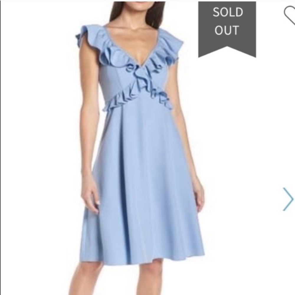 Chelsea28 beautiful blue ruffle dress